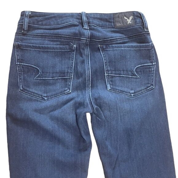 American Eagle Outfitters Dark Wash Skinny Jeans Size 2 Long - Picture 6 of 16